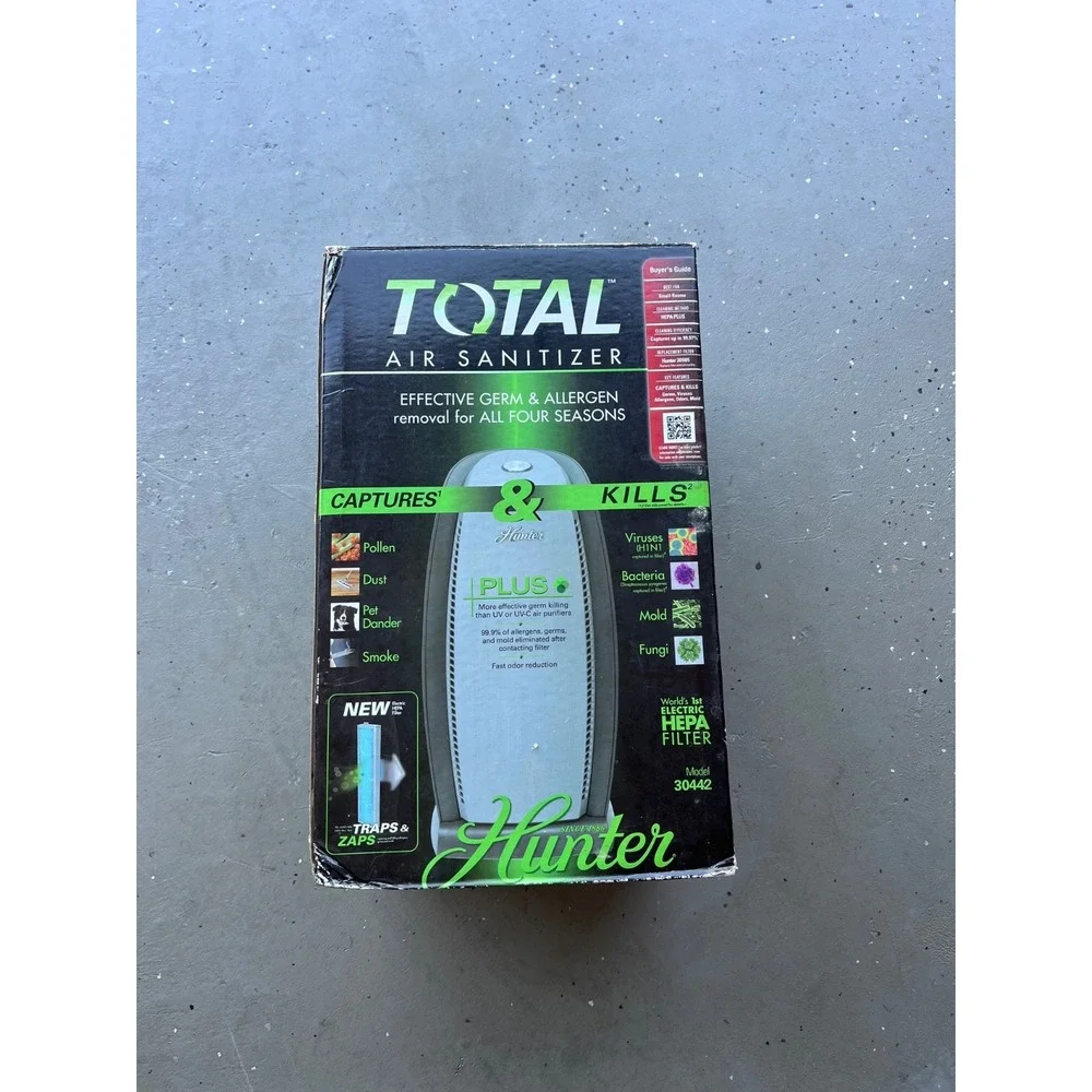 Hunter Total Air Sanitizer Electric Hepa Filter Fast Order Reduction Model 30442